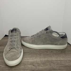 TO BOOT NEW YORK Mens 12 Gray  Pacer Round Toe Lace-Up Suede Adam Derrick